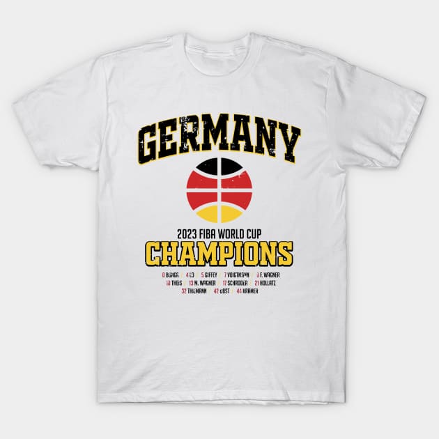 Germany Fiba World Cup Champions Light T-Shirt by ryanjaycruz